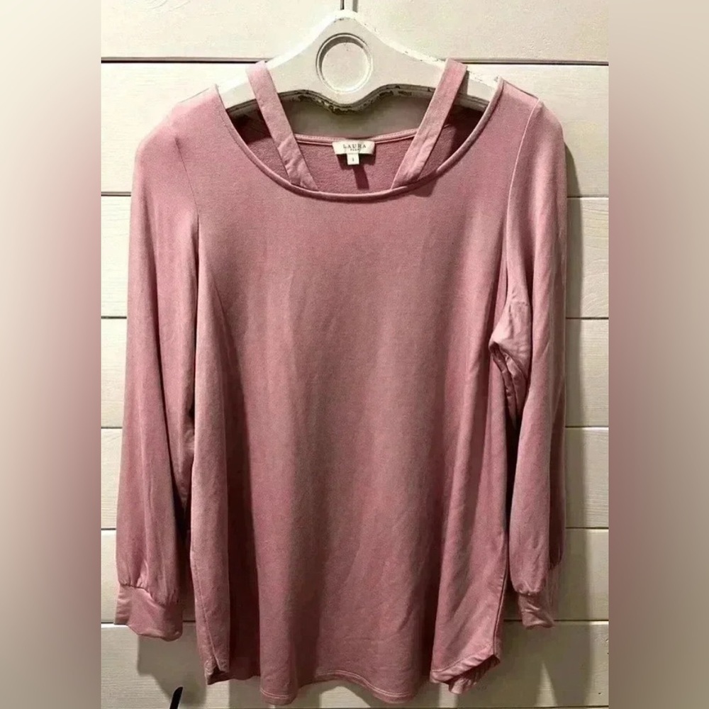 NWOT Laura plus pink sweater size  X
